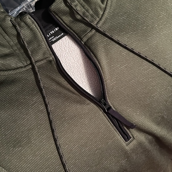 🦾Under Armour Cold Gear Men’s Pullover Sweatshirt Hoodie XL Dark Green - Picture 13 of 16